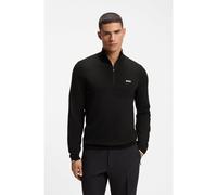 BOSS Jersey de algodón con cremallera corta - StyleKN_Ever-X QZ, 50556146 Negro S