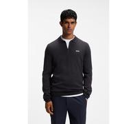 BOSS Jersey de algodón con cuello con cremallera y logo en contraste - StyleKN_Ever-X PL, 50551688 Azul oscuro XL
