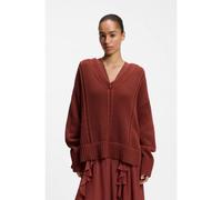 BOSS Jersey de algodón con estructura de malla - StyleC_Fevran, 50559828 Rojo oscuro S