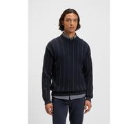 BOSS Jersey de algodón con estructuras de canalé y de punto de arroz - StyleKaktus, 50543690 Azul oscuro S
