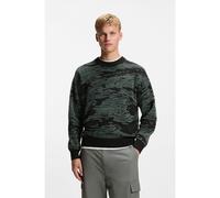 BOSS Jersey de algodón con gráfico en jacquard - StyleAndscape, 50556621 Gris oscuro XXXL
