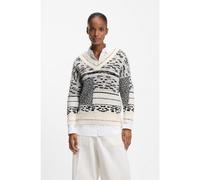 BOSS Jersey de algodón con motivo en jacquard - StyleFucsia, 50553244 Blanco estampado M