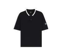 BOSS Jersey de algodón de estilo ecuestre con cuello de polo - StyleJOSHUA KNITWEAR POLO RICE, B7M1001 Azul oscuro XXL