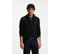 BOSS Jersey de algodón y cachemira con cuello con cremallera - StyleKanobix_S, 50527585 Negro XXXL