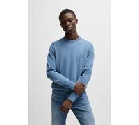 BOSS Jersey de algodón y cashmere con etiqueta con logo - StyleKanovano_S, 50527583 Azul S