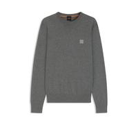BOSS Jersey de algodón y cashmere con etiqueta con logo - StyleKanovano_S, 50527583 Gris XXL