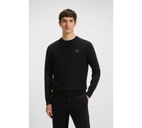 BOSS Jersey de algodón y cashmere con mezcla de estructuras - StyleKesom_IN, 50540009 Negro XXL