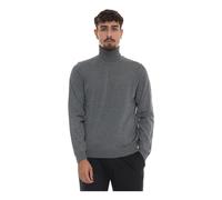 Boss - Jersey de cuello alto con logo - Knitwear - Hombre - Gris - M -