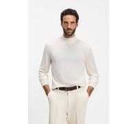 BOSS Jersey de cuello inglés en lana merina extrafina - StyleH-Bjarno, 50570642 Natural S