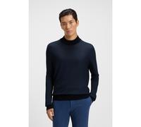 BOSS Jersey de cuello inglés en piqué de seda - StyleL-Hugo, 50550027 Azul oscuro XL