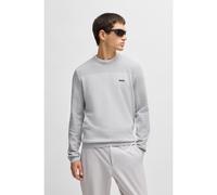 BOSS Jersey de cuello redondo con detalle de la marca en tejido Dry-Flex - StyleMomentum-X_CN, 50498559 Gris claro XXXL