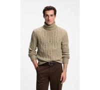 BOSS Jersey de cuello vuelto con punto trenzado y diseño de rombos - StyleL-Fabrice, 50570774 Beige claro XL