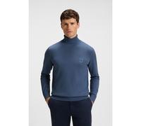 BOSS Jersey de cuello vuelto de algodón y cashmere - StyleAkiro_S, 50527573 Azul L