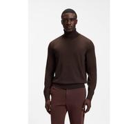 BOSS Jersey de cuello vuelto en lana merina extrafina - StyleH-Musso, 50565517 Marrón oscuro XL