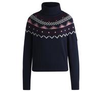 BOSS Jersey de cuello vuelto para equitación con estampado de punto - StyleANUK KNITWEAR JUMPER, B6W1009 Azul oscuro S