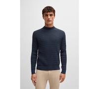 BOSS Jersey de equitación de algodón con estructura de punto trenzado - StyleJASON CABLE KNIT JUMPER, B5M1003 Azul oscuro XXL