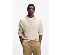 BOSS Jersey de lana virgen con cuello de estilo Johnny - StyleC-Ucari, 50555110 Natural XXL
