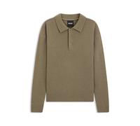BOSS Jersey de lana virgen con cuello de polo - StyleC-Hadone, 50549990 Marrón XXL
