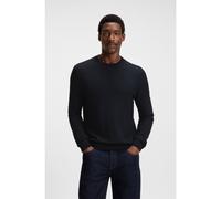 BOSS Jersey de lana virgen y algodón con estructura de espiga - StyleH-Habito, 50549985 Azul oscuro S