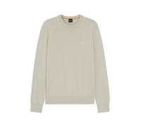 BOSS Jersey de punto de algodón y cashmere con etiqueta con logo - StyleKanovano_S, 50527583 Beige claro S