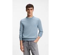 BOSS Jersey de mezcla de algodón con cashmere con aplique de logo - StyleKanovano_S, 50527583 Celeste XXXL