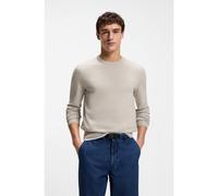 BOSS Jersey de mezcla de algodón con cashmere con aplique de logo - StyleKanovano_S, 50527583 Gris claro S