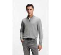 BOSS Jersey de punto de algodón con cremallera en el cuello - StylePadro-L, 50516914 Gris XXL