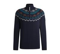BOSS Jersey estilo troyer para equitación con estampado de punto - StyleTROYER KNITWEAR NORWAY, B6M1004 Azul oscuro S