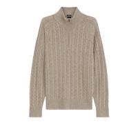 BOSS Jersey con cuello con cremallera y diseño trenzado por toda la prenda - StyleH-Furore, 50570640 Marrón claro L