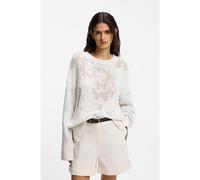 BOSS Jersey oversize fit de algodón con motivo de punto - StyleC_Foira, 50559816 Blanco M