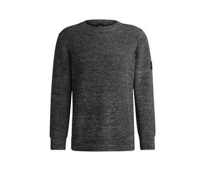 BOSS Jersey para equitación en punto jaspeado - StyleRAYN JUMPER KNITWEAR DARK, B6M1002 Gris S