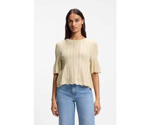 BOSS Jersey regular fit con estructura de punto abierto - StyleC_Farda, 50565060 Beige claro XL