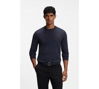 BOSS Jersey regular fit en lana merina - StyleH-Leno, 50565469 Azul oscuro L