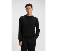 BOSS Jersey regular fit en lana virgen con logo bordado - StyleBotto-L, 50476364 Negro XL