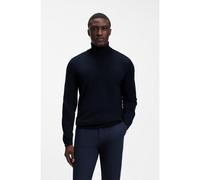 BOSS Jersey slim fit de cuello vuelto en lana merina extrafina - StyleMusso-P, 50468262 Azul oscuro XXL