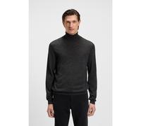 BOSS Jersey slim fit de cuello vuelto en lana merina extrafina - StyleMusso-P, 50468262 Gris oscuro S