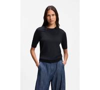 BOSS Jersey slim fit de manga corta en lana merina superfina - StyleFarbella, 50544996 Azul oscuro XS