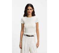 BOSS Jersey slim fit de punto con estructura ondulada - StyleC_Fice, 50559805 Natural XS