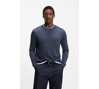 BOSS Jersey slim fit en lana merina - StyleLeno-P, 50468239 Azul XL