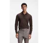 BOSS Jersey tipo polo de lana merina - StyleH-Lancione, 50565503 Marrón oscuro L