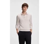 BOSS Jersey tipo polo de lana merina - StyleH-Lancione, 50565503 Natural XXL