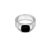 BOSS Jewelry Anillo para Hombre Colección ODELL en Acero Inoxidable Con Ónix Negro - Disponible en Diferentes Tallas