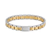 BOSS Jewelry Brazalete de eslabón para Hombre Colección METAL LINKS ESSENTIALS de Acero inoxidable, negro, azul y oro amarillo