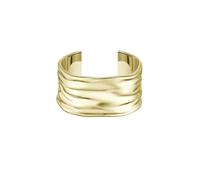 BOSS Jewelry Brazalete Rígido o Pendientes de Aro para Mujer Colección RIPPLE en Oro Amarillo con Líneas Onduladas