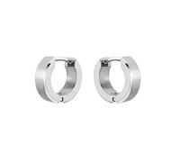 BOSS Jewelry Pendientes Aros Huggies para Hombre Colección ODELL de Acero Inoxidable - 1580654