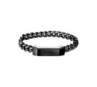 BOSS Jewelry Pulsera de cadena para Hombre Colección CARTER, Negro, M