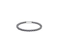 BOSS Jewelry Pulsera de Cuentas para Hombre Colección SPHERE BEADS en Acero Inoxidable con Hematita Gris - 1580790M