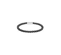 BOSS Jewelry Pulsera de Cuentas para Hombre Colección SPHERE BEADS en Acero Inoxidable con Ónix - 1580789M