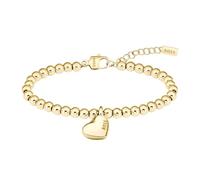 BOSS Jewelry Pulsera de Cuentas para Mujer Colección HONEY HEART BEADS en Oro Amarillo con un Charm de Corazón - 1580643