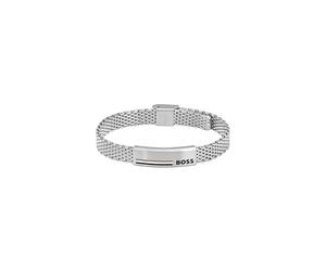 BOSS Jewelry Pulsera de Eslabones para Hombre Colección ALEN en Acero Inoxidable con una Placa Grabada - 1580611